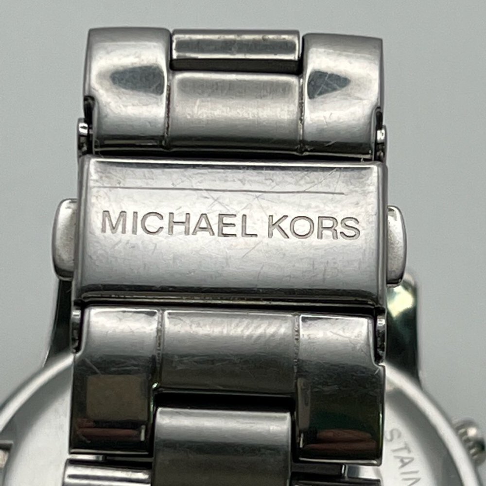MICHAEL KORS Chronograph Silver MK5076 Ladies Watch Extra Links & Working - Picture 9 of 11